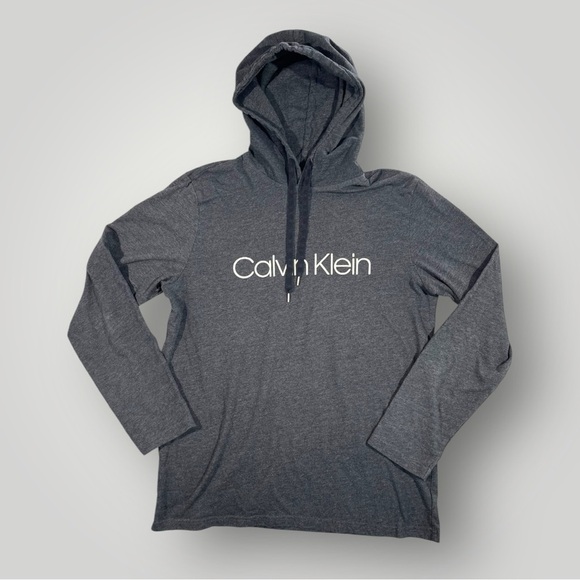 Calvin Klein Grey Hoodie Lightweight - Picture 2 of 13